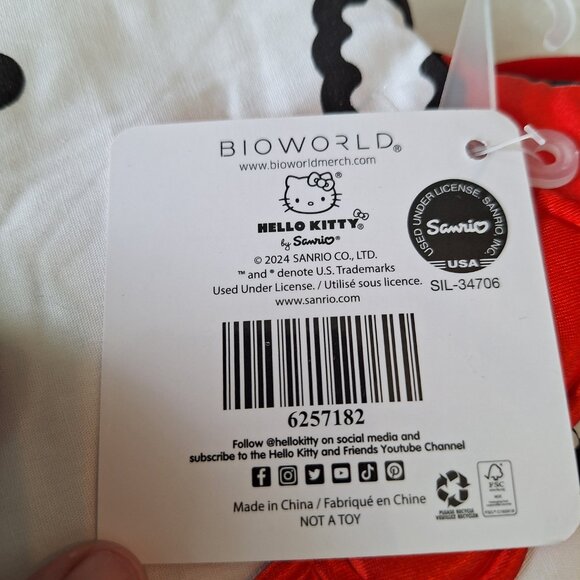 Hello Kitty Head With Red Bow Christmas Holiday Gift Decor Kitchen Hand‎ Towel - Picture 4 of 10